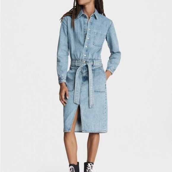 rag & bone Dresses & Skirts - Rag & Bone Mia belted denim dress, Small
